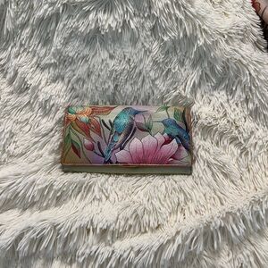 Floral Hummingbird Trifold Wallet - Multicolor
